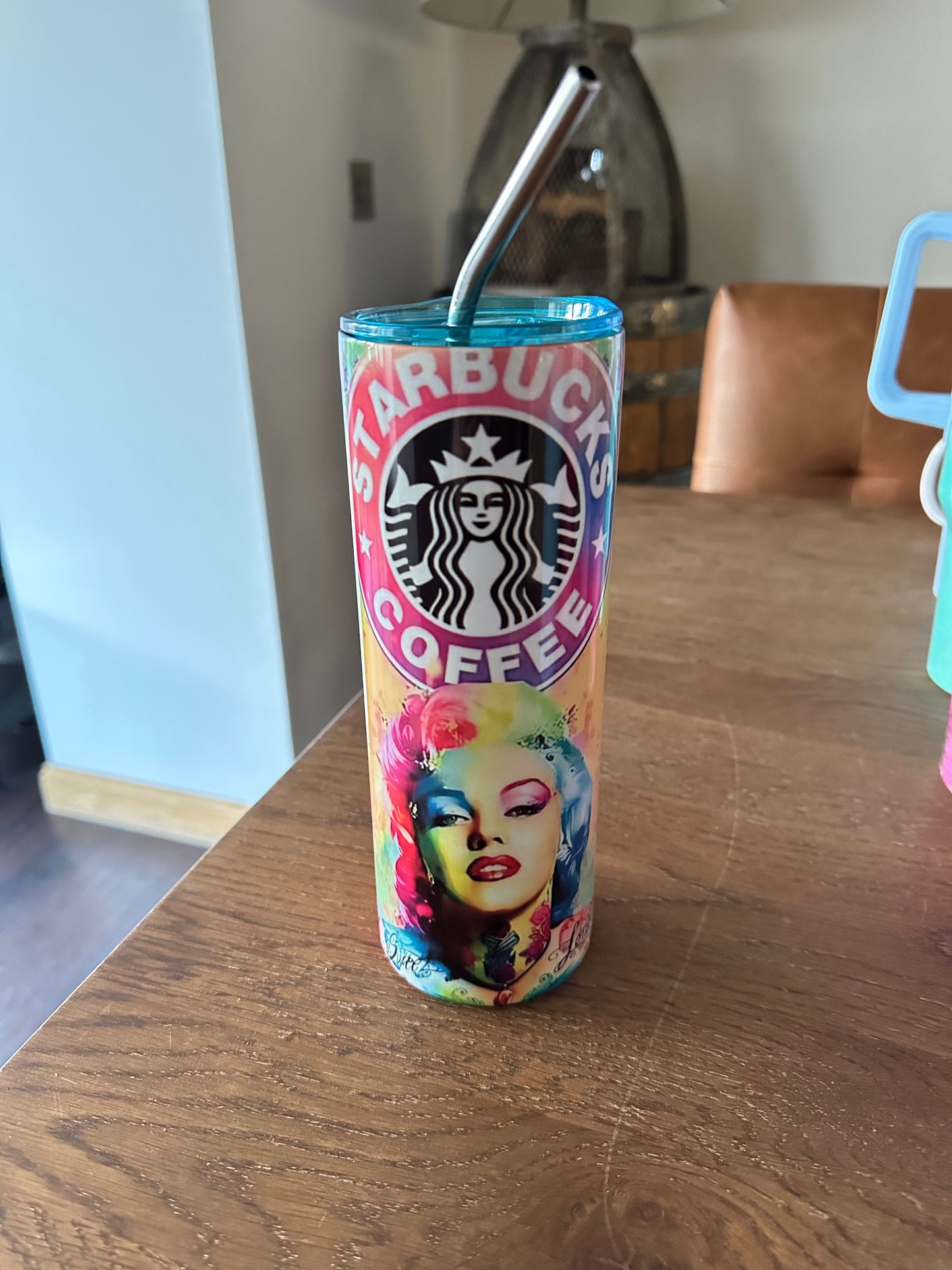 Marylin tattoo tumbler