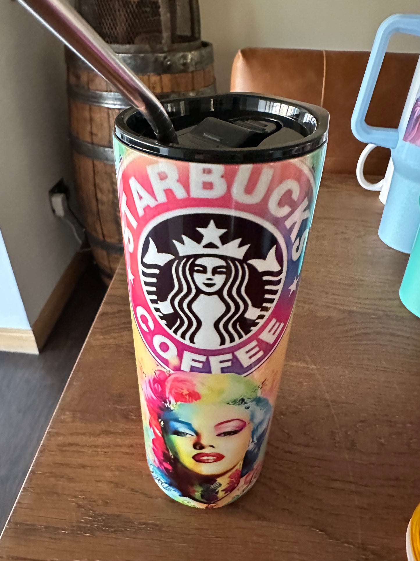 Marylin tattoo tumbler